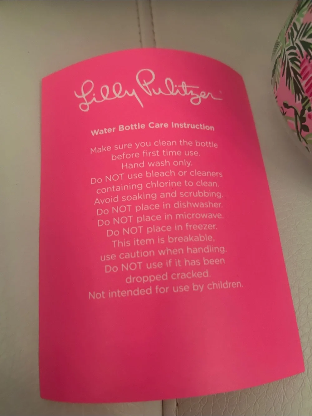 Lilly Pulitzer Water Bottle NWT